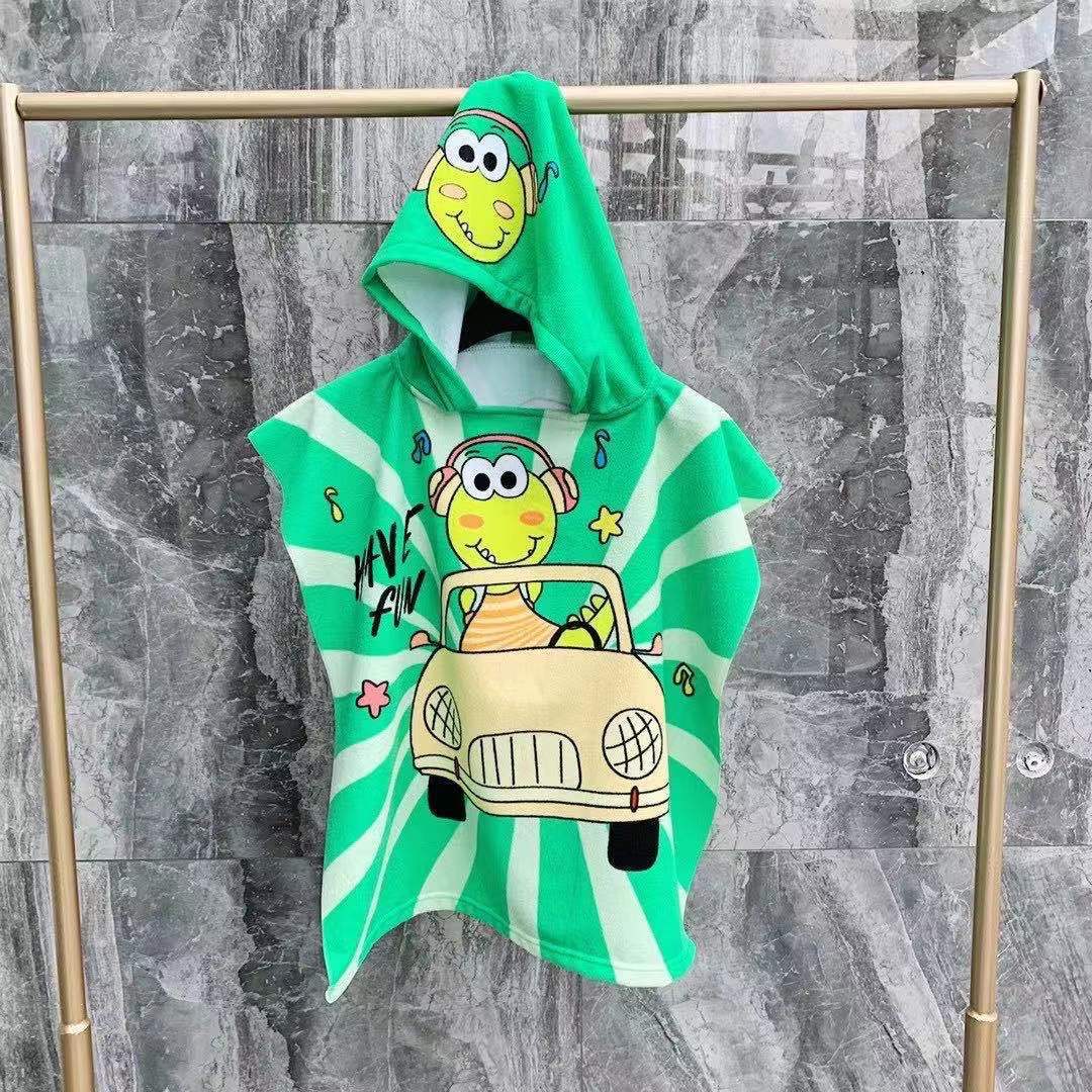 Children's Hooded Bathrobe with Soft, Absorbent Towel