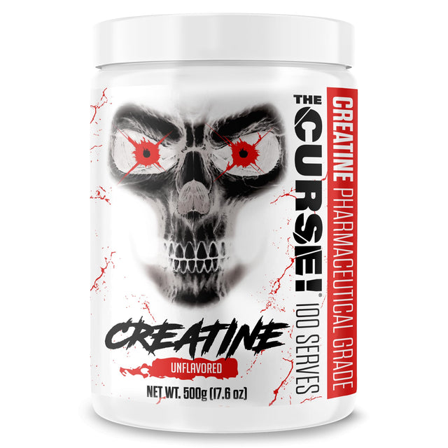 JNX SPORTS The Curse! Creatine Monohydrate Powder 500g 5g Per Serve Pure Micronized Creatine 100 Servings (17.6oz)