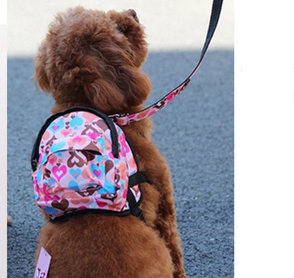 Mini Pet Dog Backpack with Leash for Small Breeds