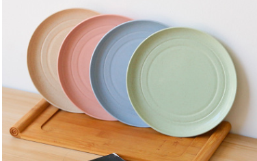 Wheat Straw Dinnerware Set with Plates and Bowls