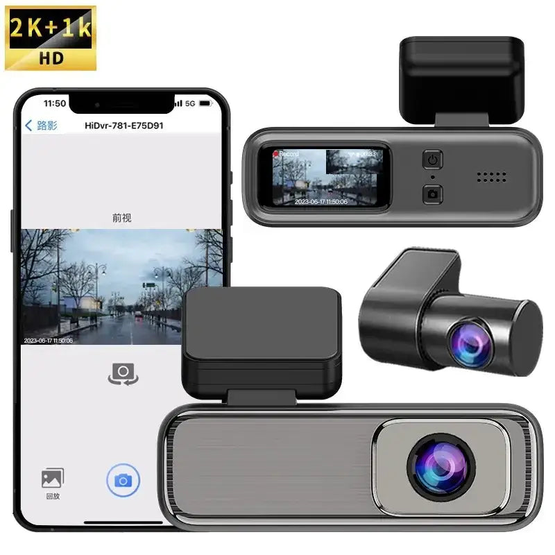 Dashcam Recorder HD 2K Wireless with WIFI