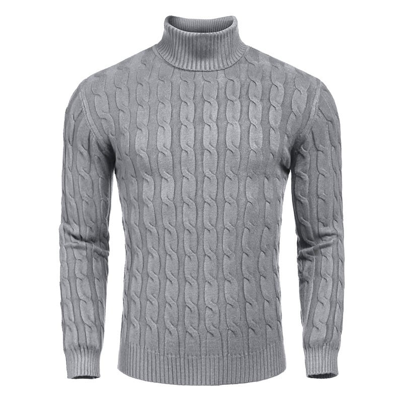 Men's Long-sleeved Knitted Turtleneck Sweater