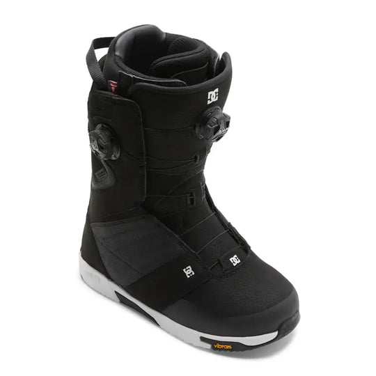 DC Shoes Mens Judge BOA Snowboard Boots - Micro-Adjustable Stable Snowboarding Boot with Insulated Liner & Molded Insole - Black/Black/White 10.5