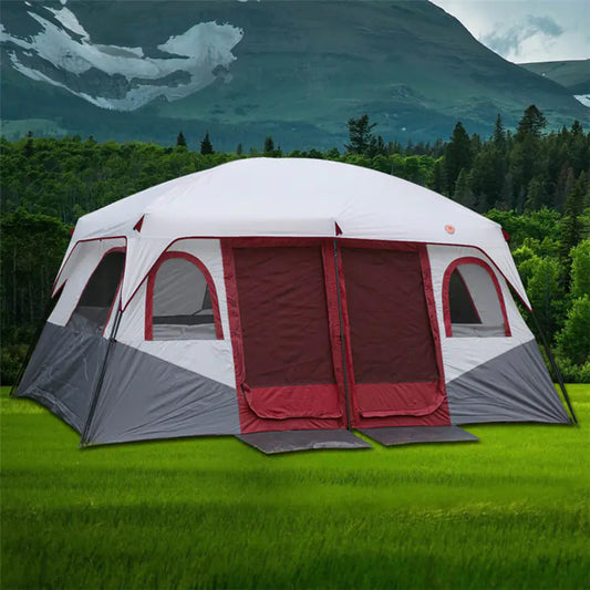 New Outdoor Two-Bedroom Camping Tent for 6-12 People - Joomcy
