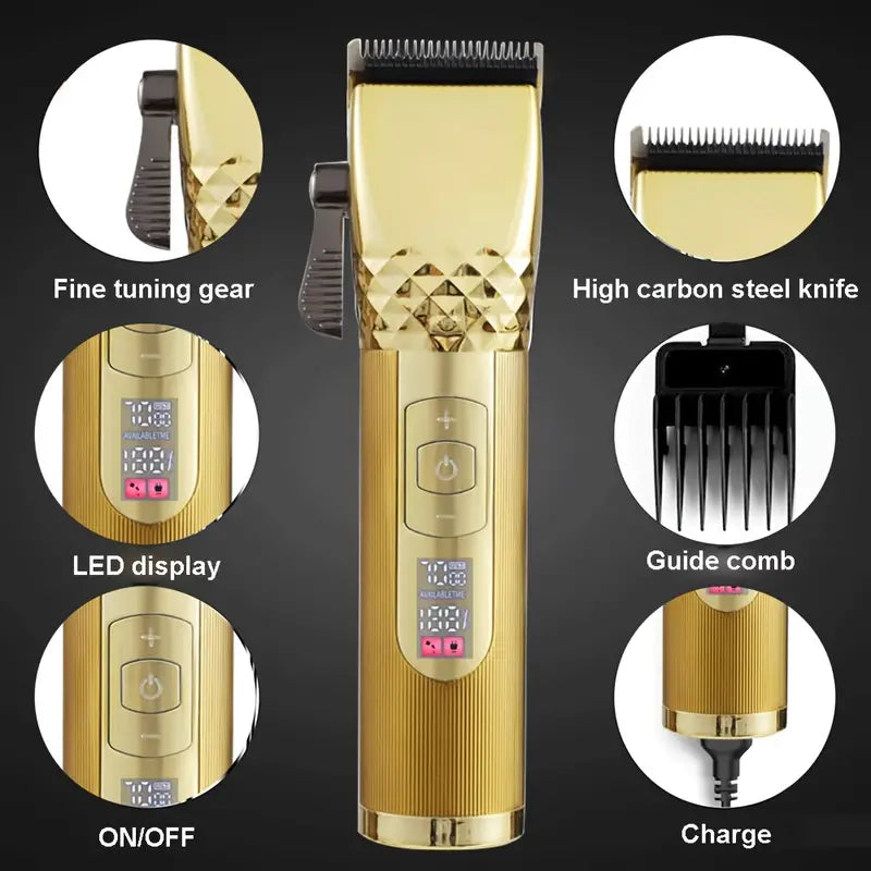 Cordless Hair Clipper and Beard Trimmer, USB Rechargeable