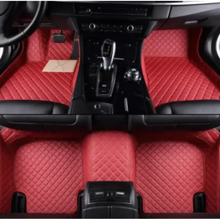 Diamond Leather Wire Ring Car Mat