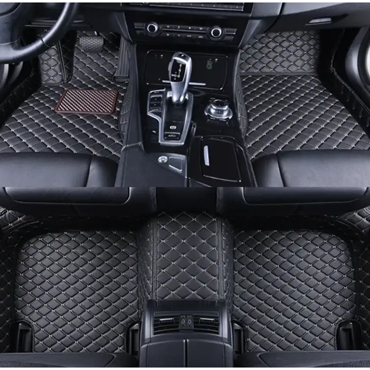 Diamond Leather Wire Ring Car Mat
