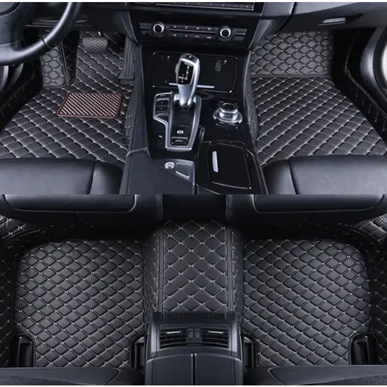 Diamond Leather Wire Ring Car Mat