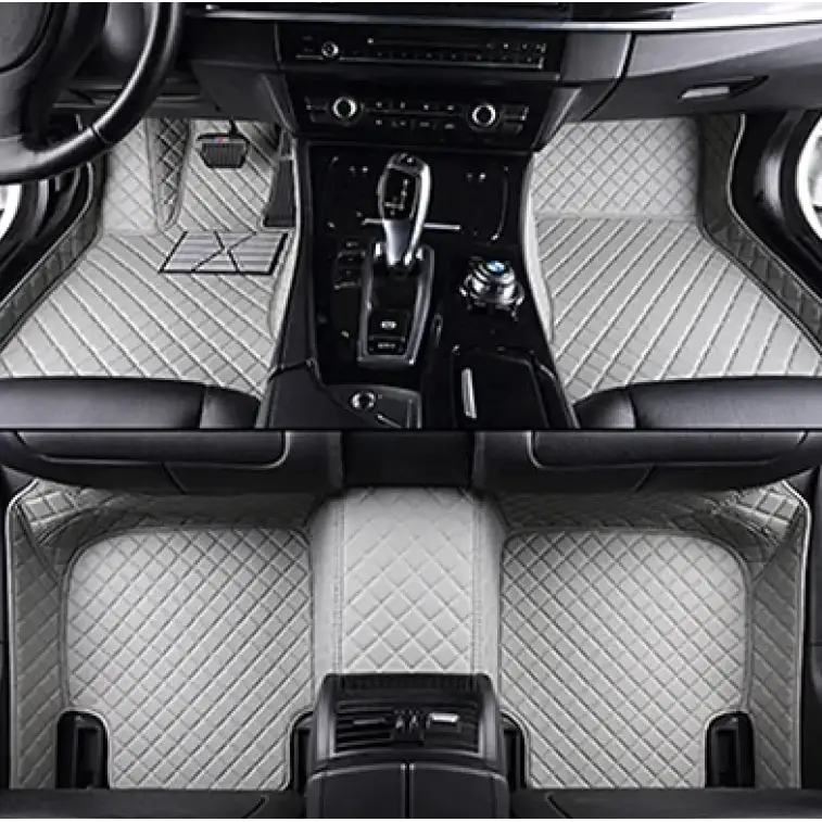 Diamond Leather Wire Ring Car Mat