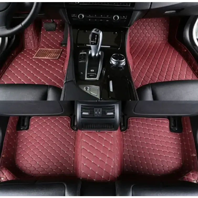 Diamond Leather Wire Ring Car Mat