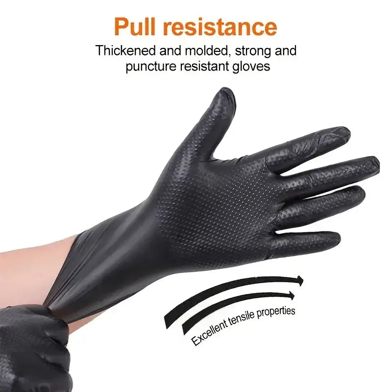 Diamond Pattern Nitrile Gloves
