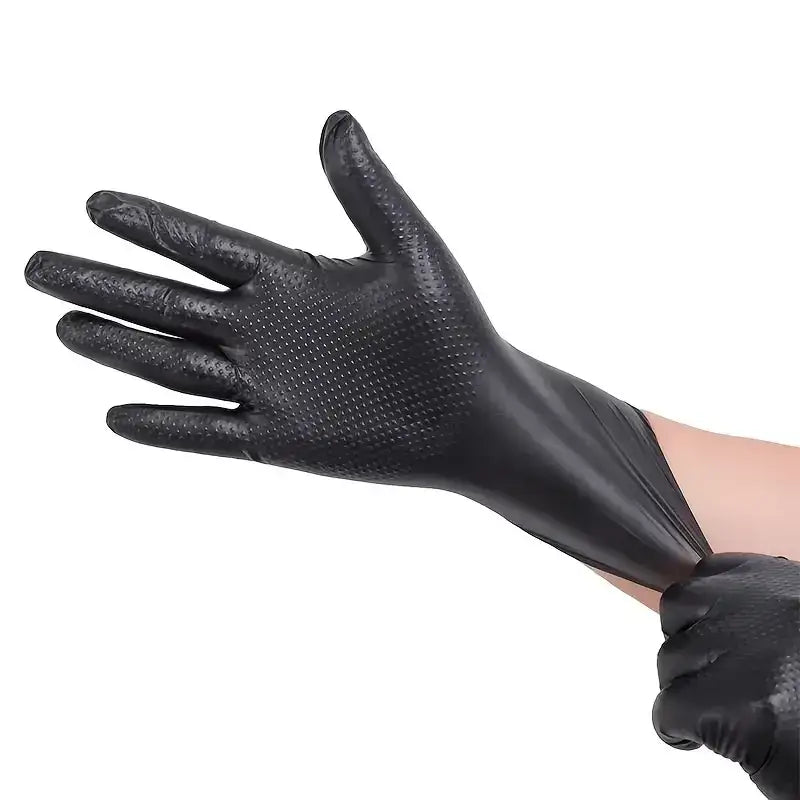 Diamond Pattern Nitrile Gloves