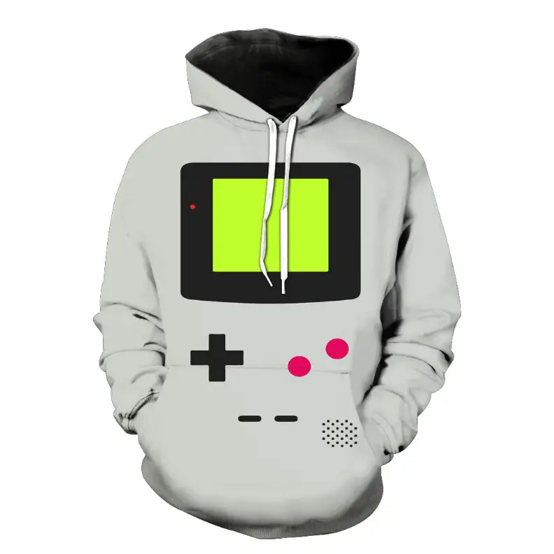 Digital Print Hoodie for Couples - Casual Loose Fit
