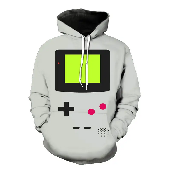 Digital Print Hoodie for Couples - Casual Loose Fit