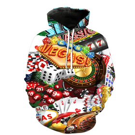 Digital Print Hoodie for Couples - Casual Loose Fit