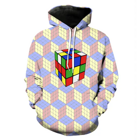 Digital Print Hoodie for Couples - Casual Loose Fit