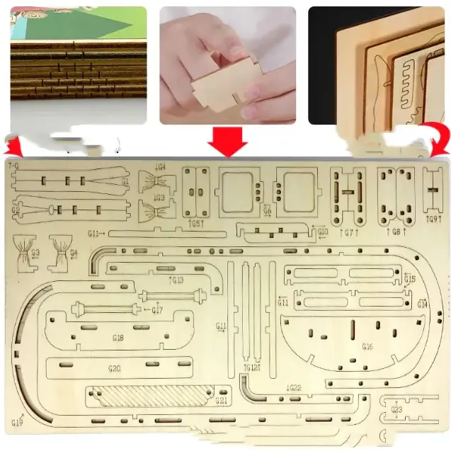 DIY Wooden 3D Camper Puzzle