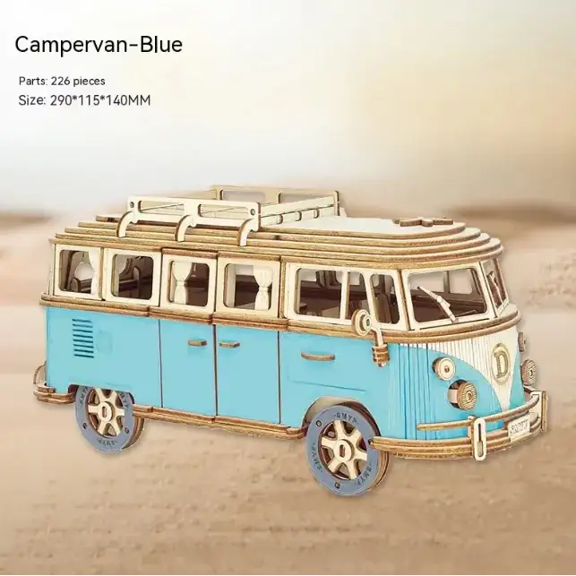 DIY Wooden 3D Camper Puzzle