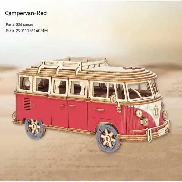 DIY Wooden 3D Camper Puzzle