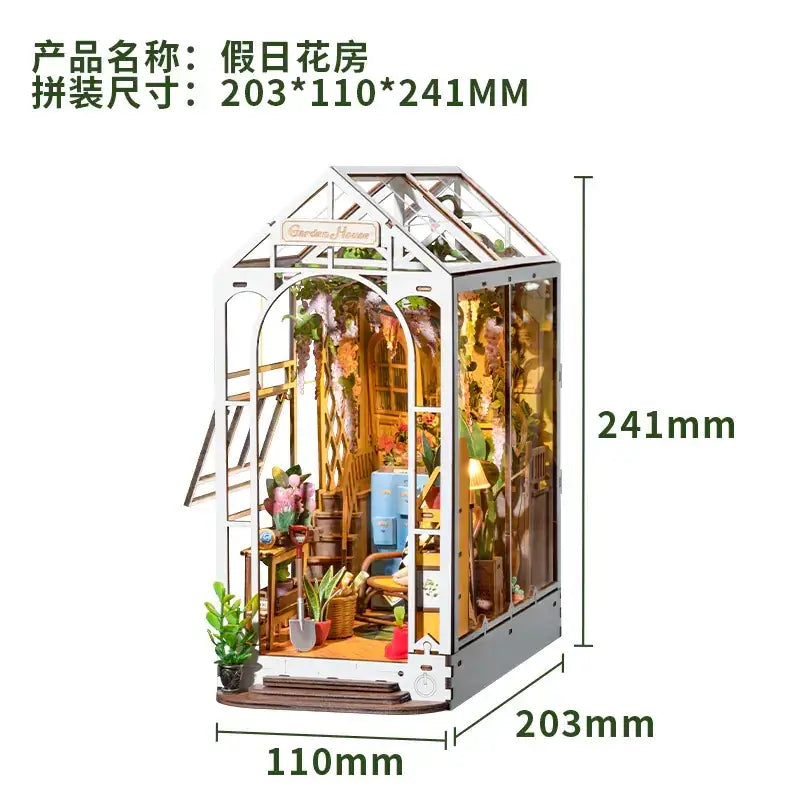 DIY Wooden House Puzzle Assembly Toy Model Kit
