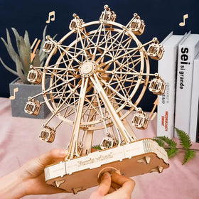 DIY Wooden Music Ferris Wheel Puzzle Toy Model