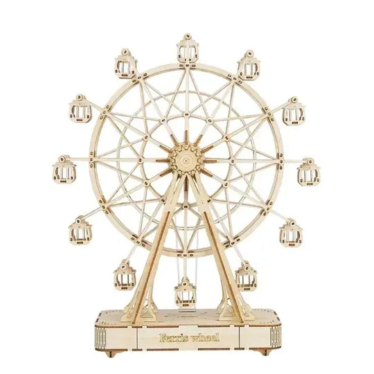 DIY Wooden Music Ferris Wheel Puzzle Toy Model