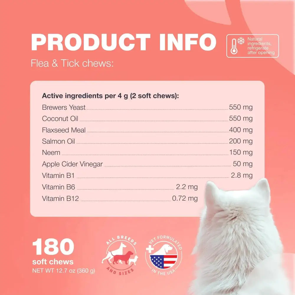 Dog Flea And Tick Treatment Chews FleaTick Prevention For Dogs Chewables Natural Dog Flea & Tick Control Soft Treats Immune Support Supplement CANNOT Be Listed For Sale On Amazon