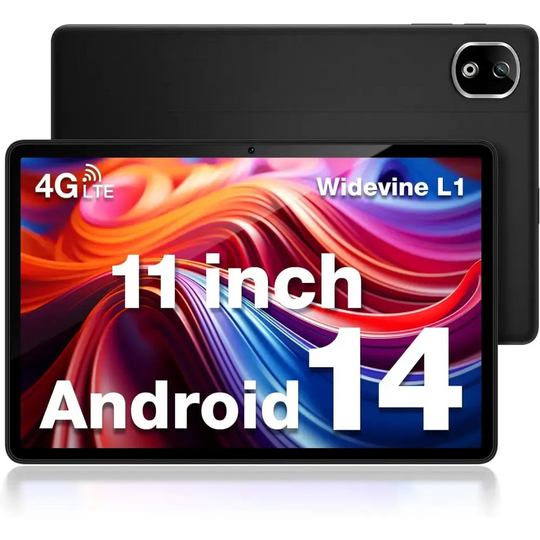 DOOGEE T30E Android 14 Tablet 11 inch Tablet with 9GB RAM 2024 Latest Update Octa Core Gaming Tablet with 128GB Storage 8000mAh 5G WiFi+4G LTE Dual Camera 13MP BT5.0 GMS (Black)