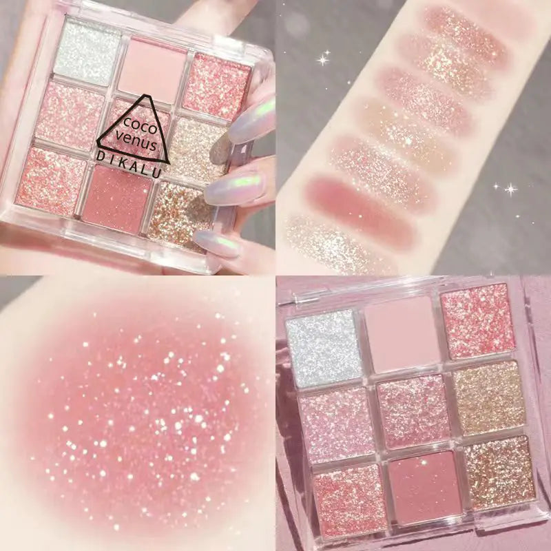 DIKALU Sunset Glow Nine-Color Eyeshadow Palette - Joomcy