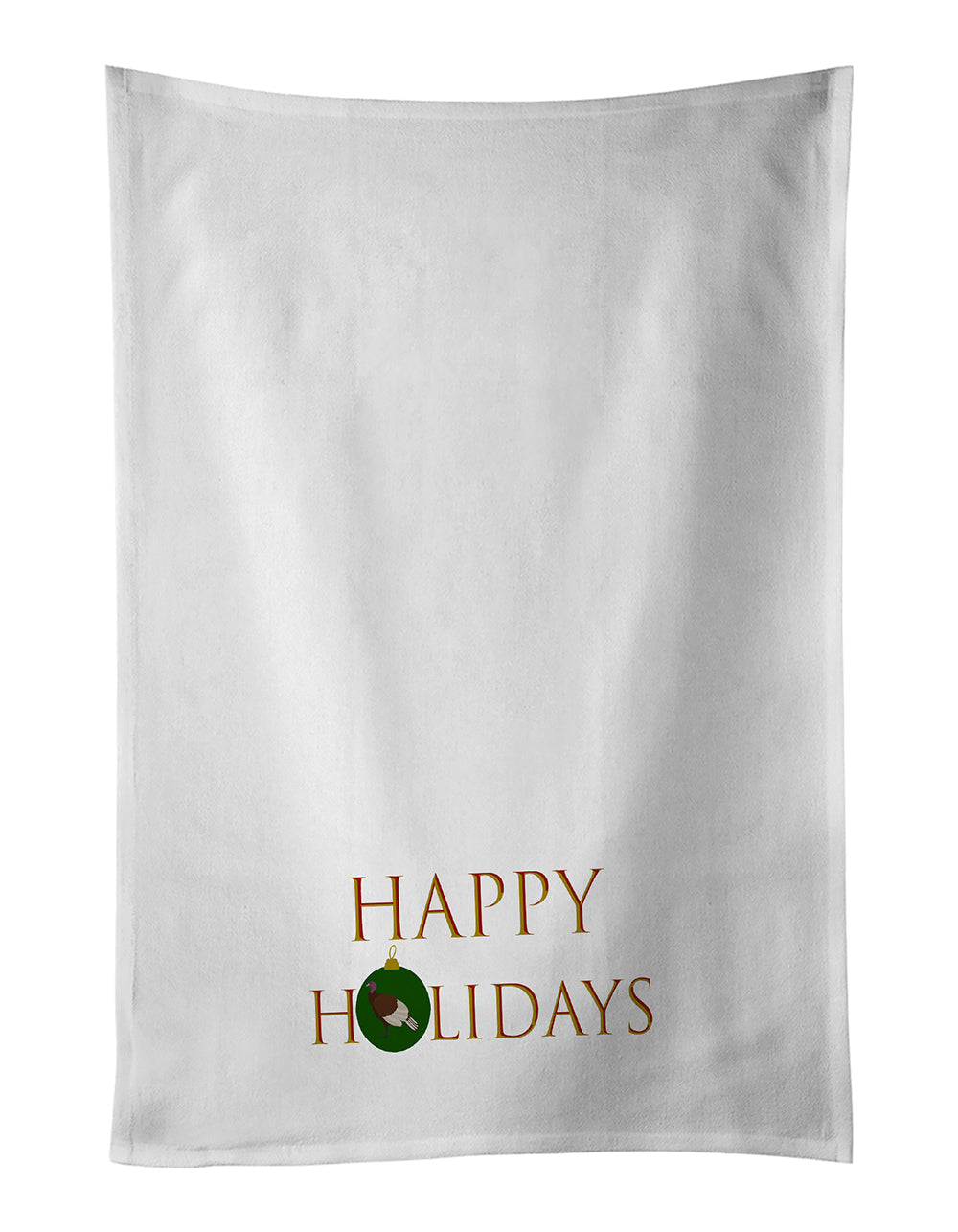 Turkeys - Bourbon Red Turkey Hen Happy Holidays Kitchen Towel Set of 2
