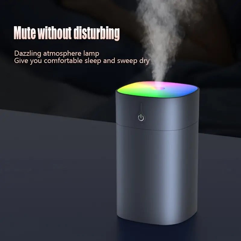 USB Small Humidifier with Aromatherapy and Colorful Light