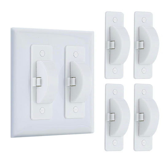 Switch Cover-Light Switch Cover-Light Switch Cover Guard-Light Switch Guard-Light Switch Cover Child Proof-Child Proof Light Switch Cover (White4pc)