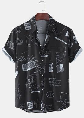 Men's Hawaiian Print Short Sleeve Shirt