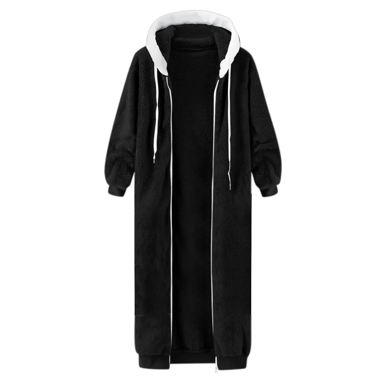 Women’s Double-sided Plush Fur Hooded Mid-length Coat