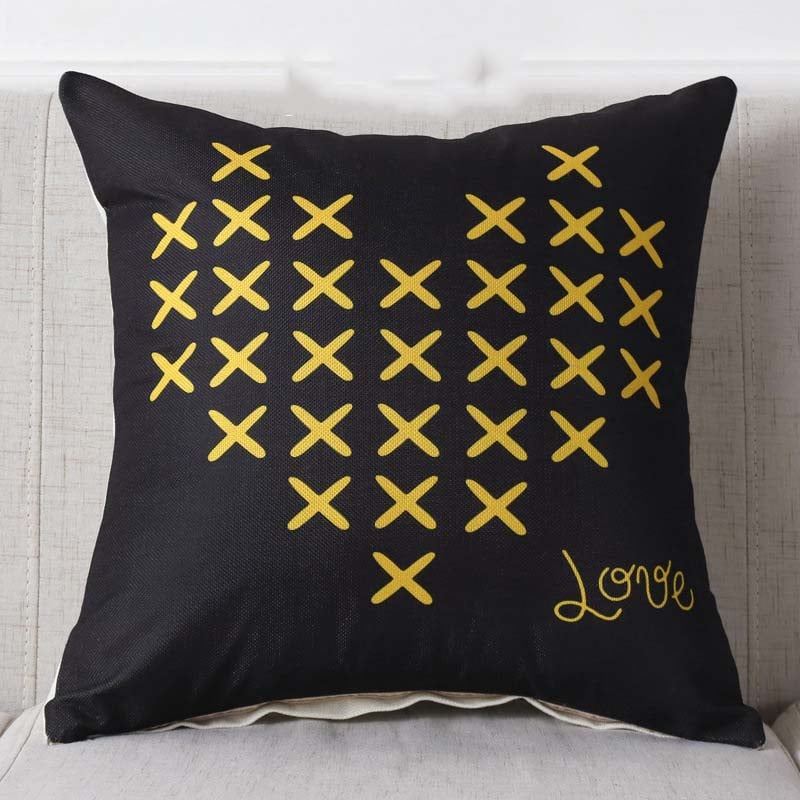 Simple Geometric Retro Pillowcase Design