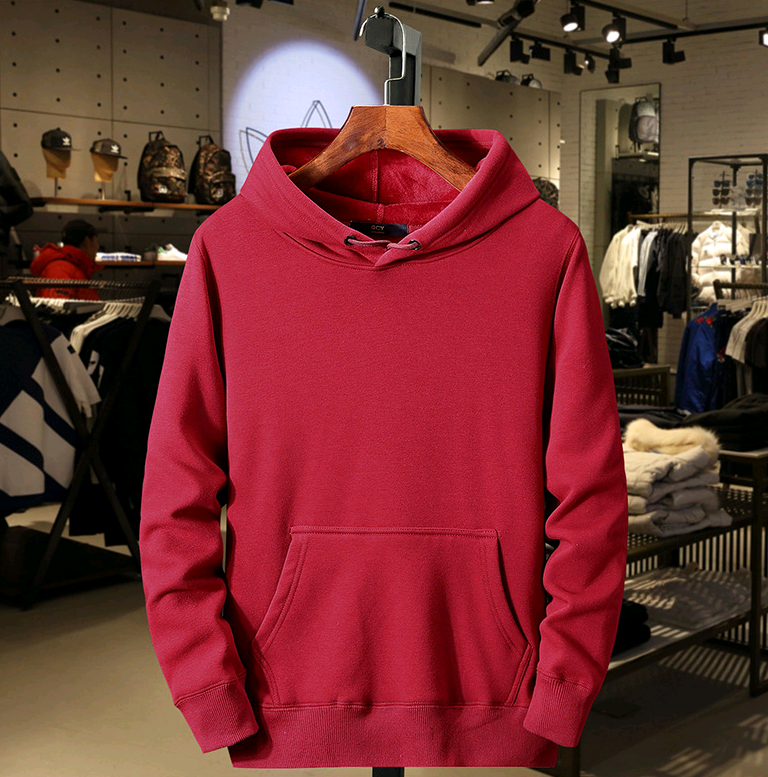 Men's Pullover Hoodie with Fleece Lined Long Sleeves