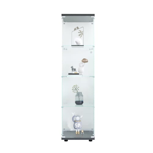 Glass Display Cabinet 4 With Gantry Floor-to-ceiling Rare Bookshelf Suitable For Living Room Bedroom Office