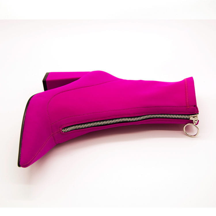 Breathable High Heel Chunky Pointed Toe Boots
