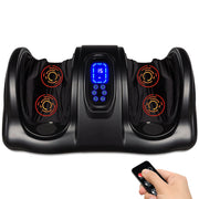 Best Choice Products Foot Massager Machine Shiatsu Foot Massager Therapeutic Reflexology Kneading and Rolling for Feet Ankle High Intensity Rollers Remote Control LCD Screen - Black