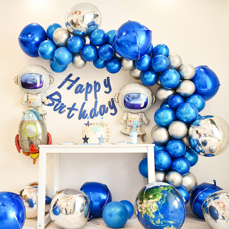 Astronaut Theme Birthday Balloon Set for Boys