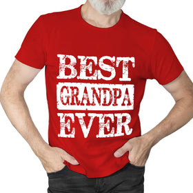 fresh tees Best Grandpa Ever T-Shirt | Fathers Day Shirt Gifts | Funny Gifts for Husband Dad Grandpa (4X-Large Red)