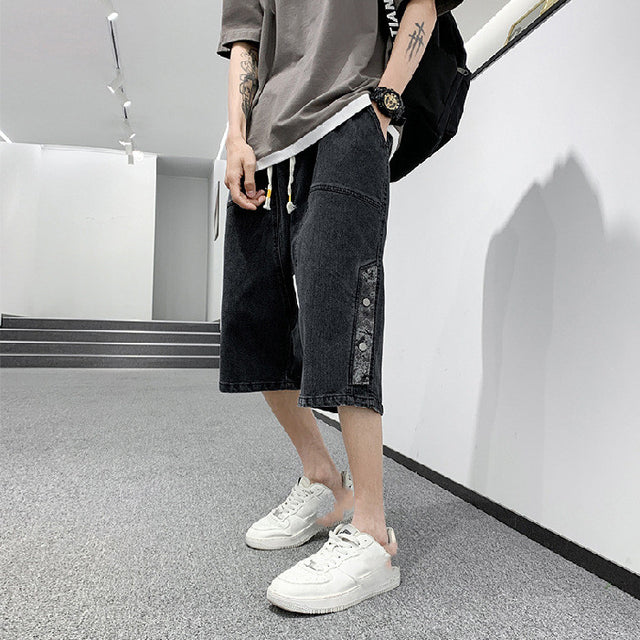 Men's Large Size Loose Fit Five Point Slim Shorts