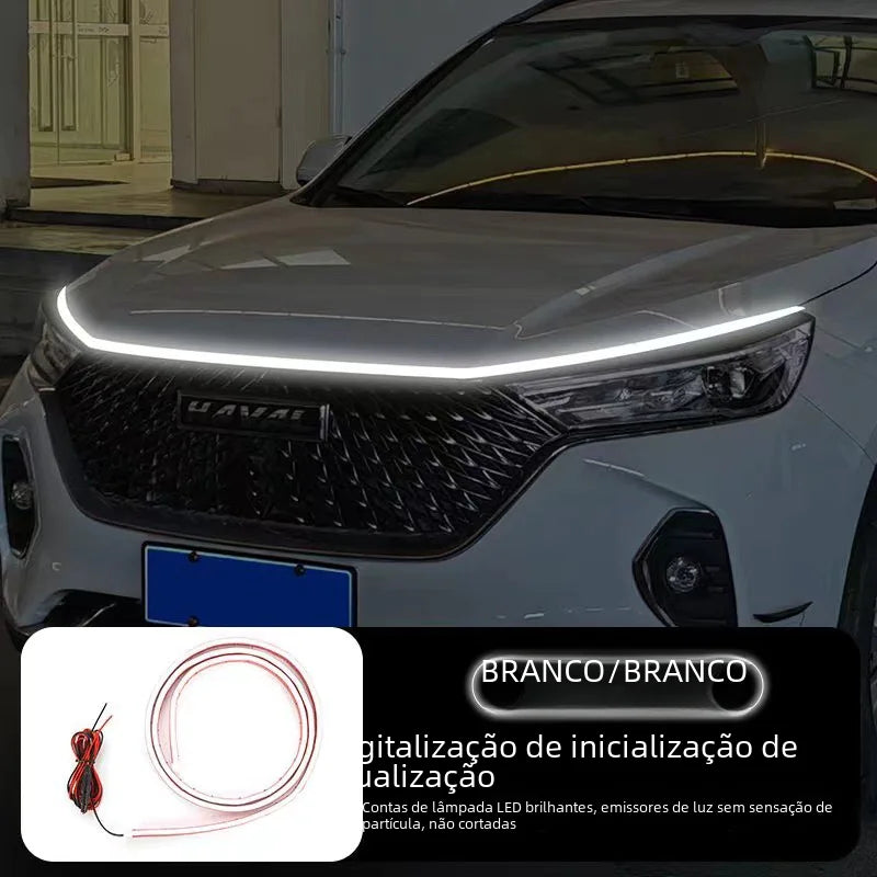 Car Start Scan LED Daytime Running Lights with Hood Decor - Joomcy