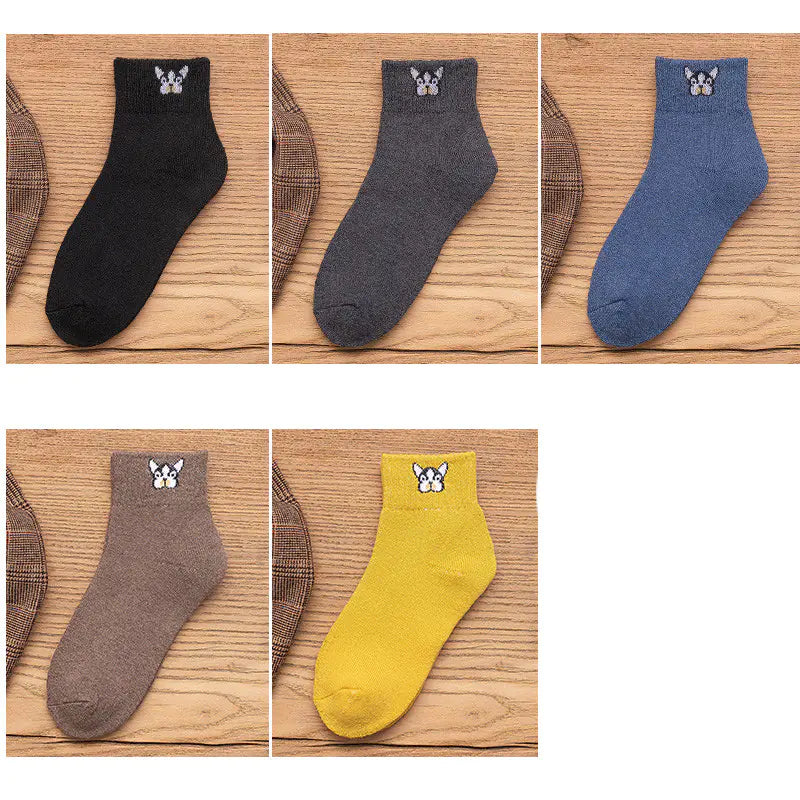Cartoon Embroidered Tube Socks - Joomcy