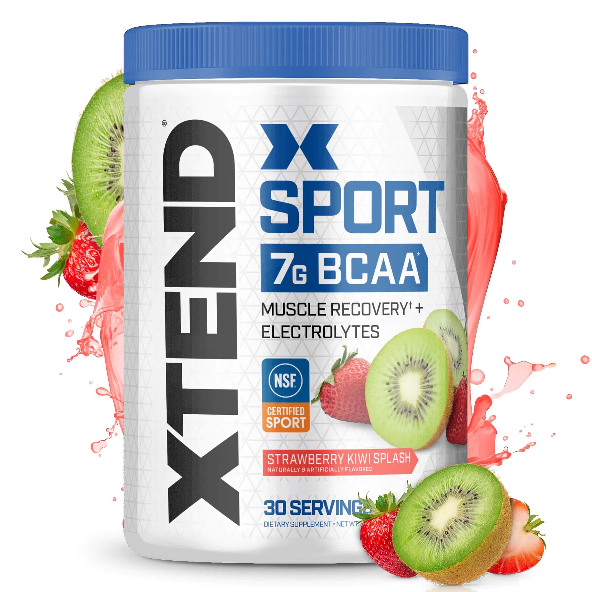 XTEND Sport BCAA Powder Strawberry Kiwi Splash - Electrolyte Powder for Recovery & Hydration with Amino Acids - 30 Servings