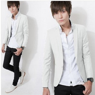 Men's Korean Slim Fit Blazer Casual Jacket