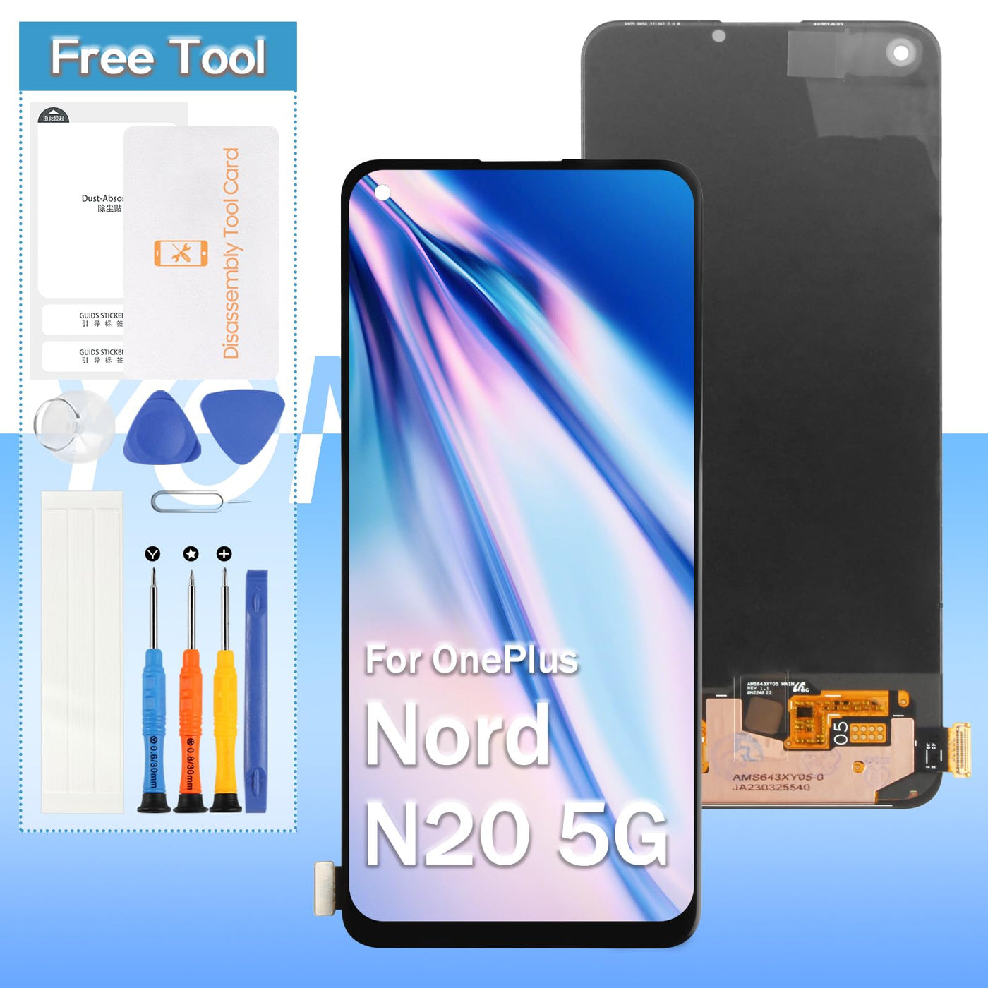 Incell for OnePlus Nord N20 5G LCD Display GN2200 CPH2459 Screen Replacement Touch Digitizer Replacement Assembly(not Support Fingerprint Function)