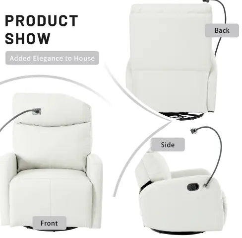 Modern Small Rocking Chair Swivel Recliner Bedroom Chair