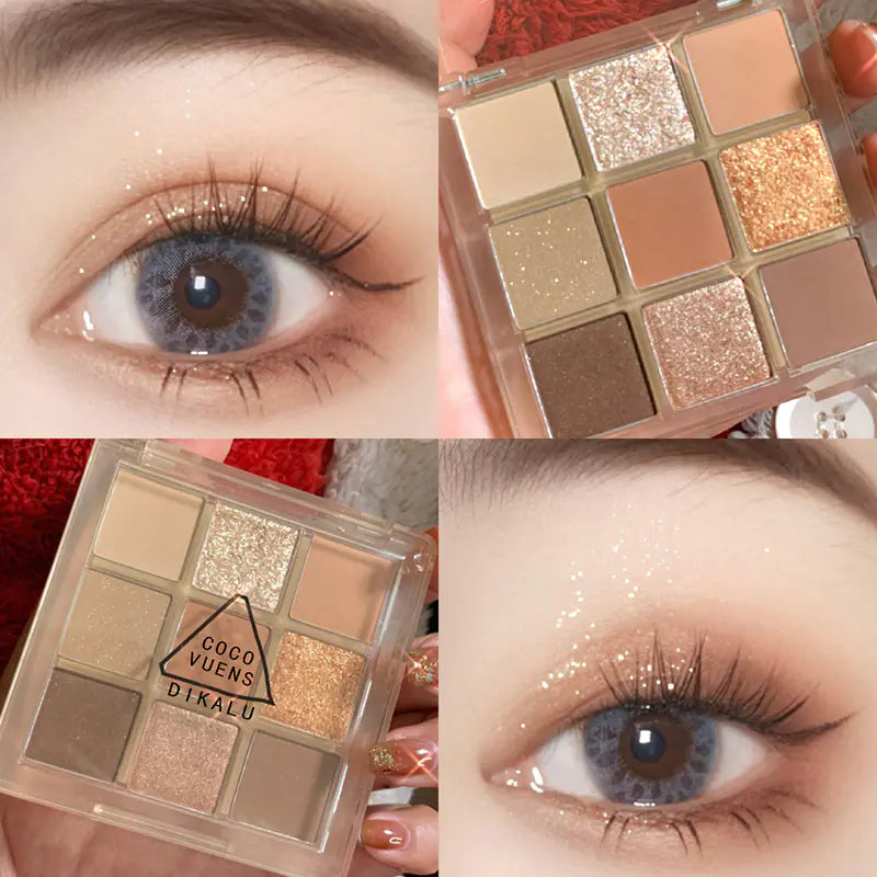 DIKALU Sunset Glow Nine-Color Eyeshadow Palette - Joomcy