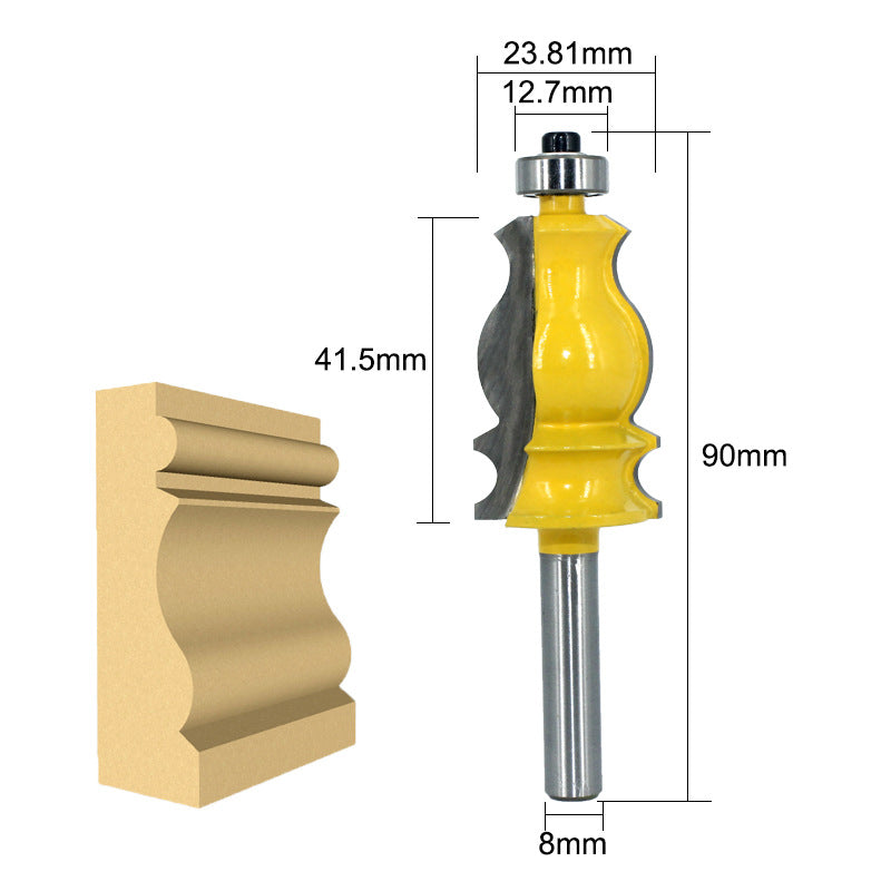 10-Piece CNC Router Bit Set with 8mm Shank